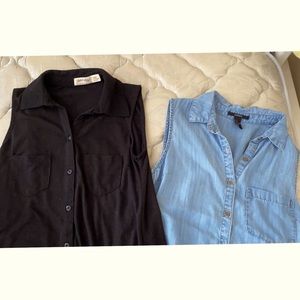 Button up tank tops